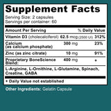 Natural Height Growth Maximizer for Kids, Teens and Adults Zinc and Calcium Increase Peak Height Supplement Bone Strength