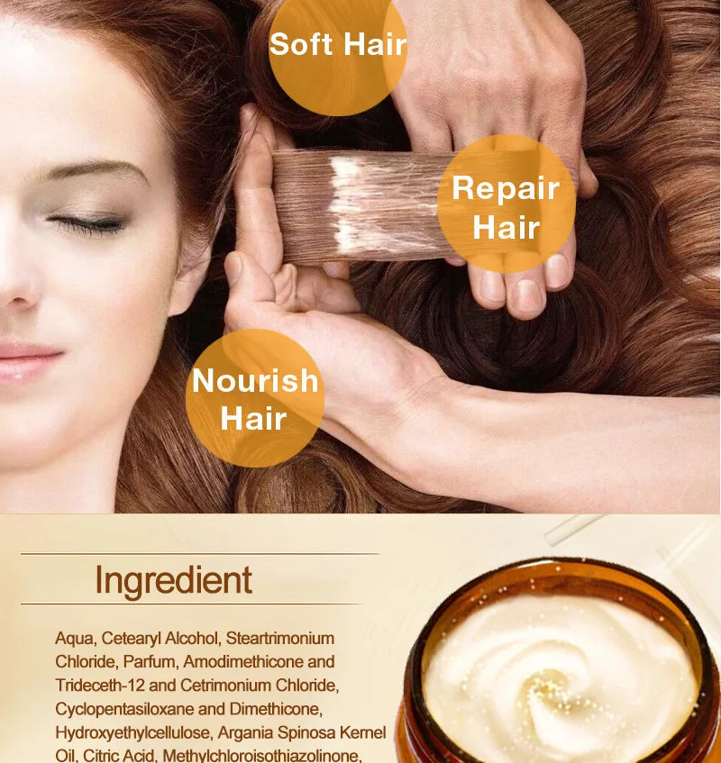 PURC No Steam Hair Mask Intensive Repair Dry Damaged Hair Smooth Silky Anti-Breakage Volumizing Hair Spa Treatment Conditioner