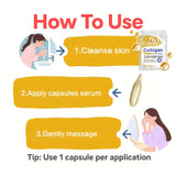 Collagen Firming Capsule Serum, moisturizes and hydrates for smooth skin, contains plant-based squalane, retinol, and vitamin E for deep hydration (0.4g x 30 capsules)/bag - 1 bag