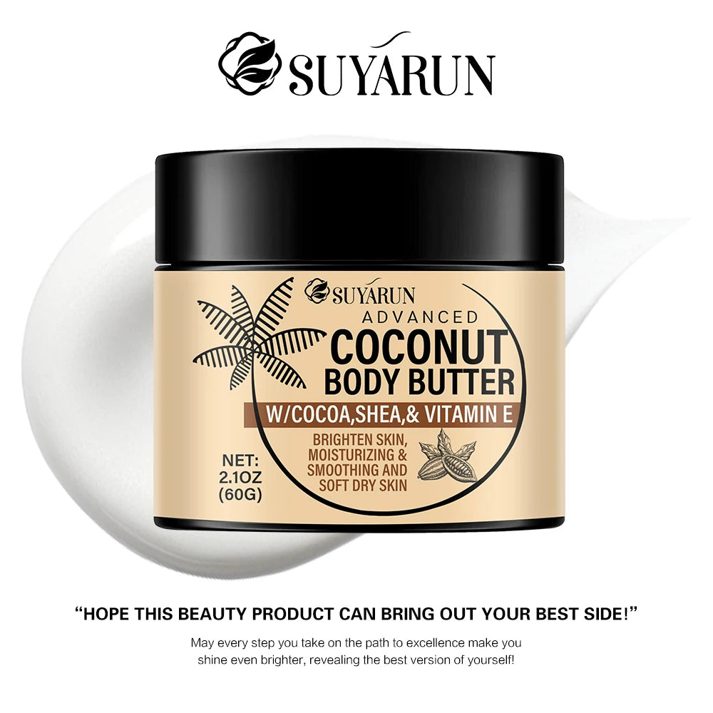 SUYARUN Deep Moisturizing Cream for Dry Skin, Organic Hydration with Coconut Oil, Fast Absorbing, 24 Hour Nourishing.