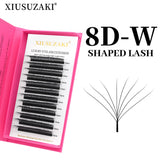 XIUSUZAKI W Shaped Lashes Bloom 2D 3D 4D 5D 6D 7D 8D Automatic Flowering Premade Fans Eyelashes Extensions YY Individual Lashes