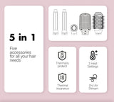 Hair dryer brush detachable 5-in-1 styling and drying system, fast drying, curl smoothing and styling, automatic curling iron