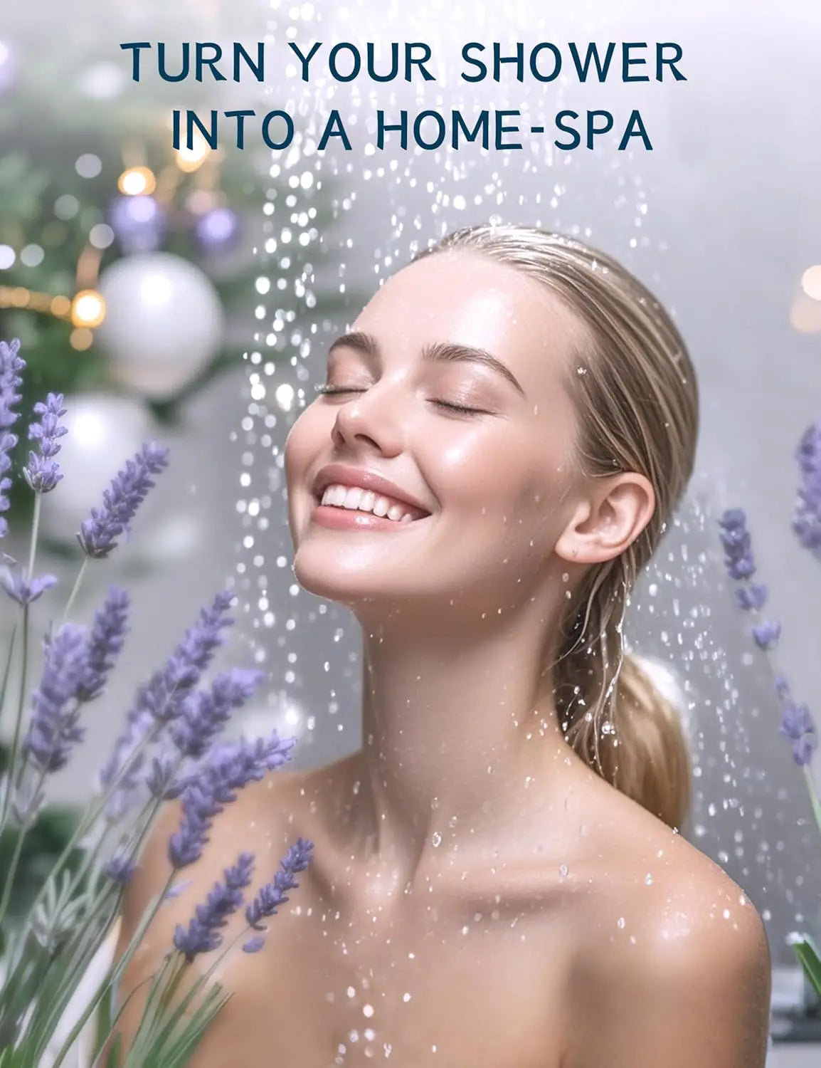 Lavender Shower Tablet Natural Essential Oil Shower Moisturizing Stress Relieving Bath Salt Tablets Suitable for Women and Men