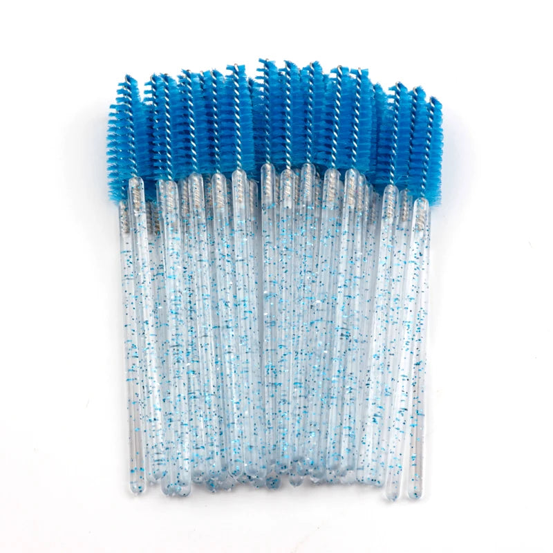 25/50/100 Pcs Eyelash Brushes Mascara Wands Eyelash Makeup Brush Spoolies for Eyebrow Eye Lash Extension Removing Beauty Tools