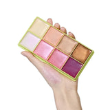 Eyebrow Cream Blush Curve Case Cream Cosmetics Highlighter Palette Matte Shimmer Finishes Shadow Tones Long-Lasting Cosmetics