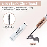 ISEEN DIY Eyelash Extension Kit Cluster Mix Eyelashes Full Set Lashes Kit with Lash Bond & Seal and Eyelash Tweezers and Brush