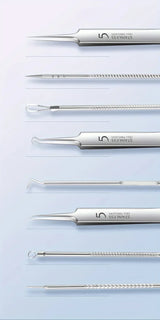 Optional 4Pcs 7Pcs 8Pcs Stainless Steel Skin Care Tool Set For Blackhead And Pimple Household Salon Grooming Accessory