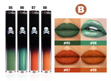 Halloween Goth Lipstick Set Long Lasting Smudgeproof Dark Matte Lip Gloss Velvet Lipsticks Black Liquid Lipstick for Halloween