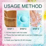 Bubble Foot Bath Ball Exfoliating Moisturizing Relief Stress Fragrances Aromatherapy Shower Bathing Foot Spa Foot Bath Salt 6pcs