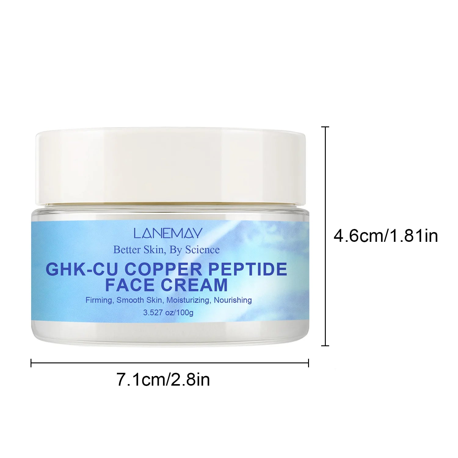 GHK-Cu Copper Peptide Cream | Intense Moisture & 72H Hydration Lock | Firms, Smooths & Strengthens Skin Barrier, Reveals Plumper