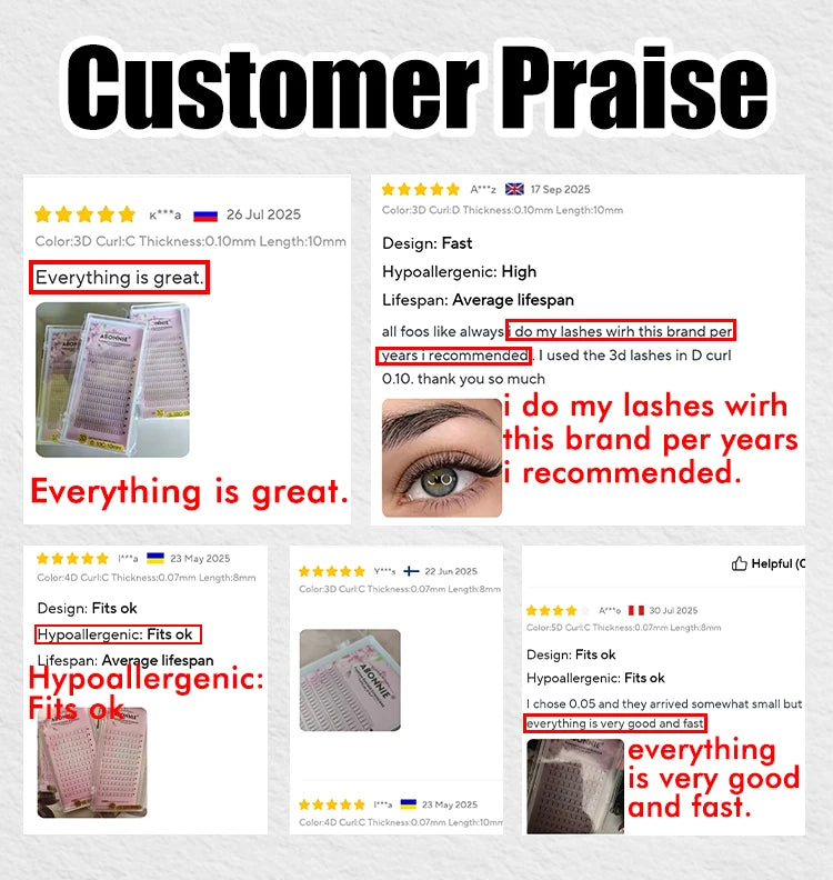 ABONNIE Premade Volume Fans Short Stem 3d/4d/5d/6d Russian  Eyelash Extension Mink Eyelash Extension All Size Lashes Tray