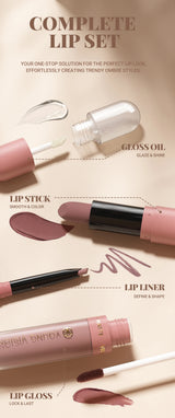 4pcs/10pcs/set Nude Lip Gloss Matte Velvet Lipstick Waterproof Long-lasting  Liquid Lipstick Women Moist Lip Tint