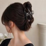 Spider Personalized Hair Clip Women Aluminum Alloy Hair Claw Pearl Pendant Rhinestone Festival Fashion Hair Accessories Girls