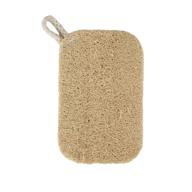 6pcs Natural Loofah Exfoliating Sponges - Gentle Body Scrubber for Shower & Bath, Bamboo Fiber Cleaning Pads 2042