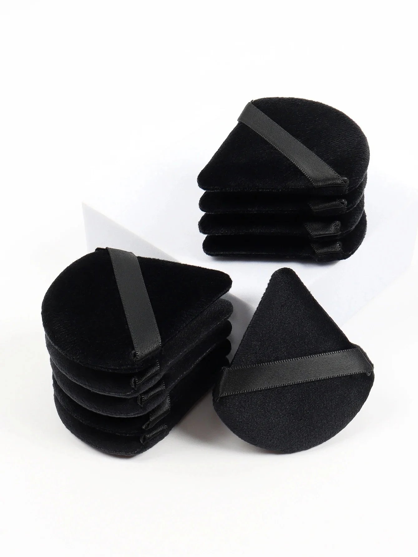 10-100pcs Triangle Mini Velvet Powder Puff Foundation Face Concealer Applicator Cosmetic Finger Sponge Puff Beauty Makeup Tools