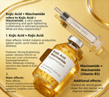 Kojic Acid Niacinamide Whitening Serum Dark Spot Remover Brightening Cream Freckle Mask Fade Acne Scars Melasma Dull Skin