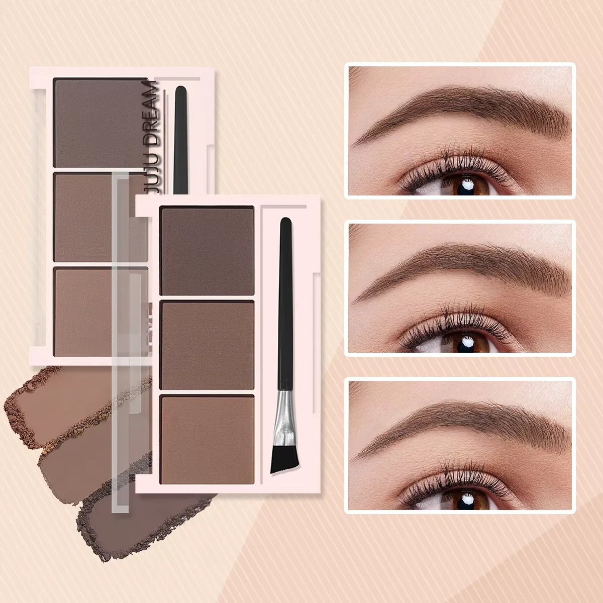 Three-color eyebrow powder shadow three-dimensional eyebrow shape waterproof and sweat-proof natural long-lasting eyebrow powder