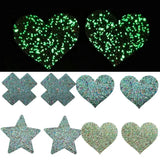 Sexy Nipple Pasties Invisible Disposable Breast Patch Clover Luminous Glitter Breast Lift Tape Chest Stickers Bara Nipple Covers