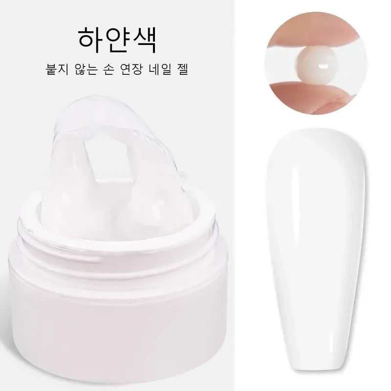 LIMEGIRL 15g Solid Nail Extension Gel Non Stick Hand Phototherapy UV Gel Quick Building Gel Nails Tips Nail Art Prolong Nail Gel