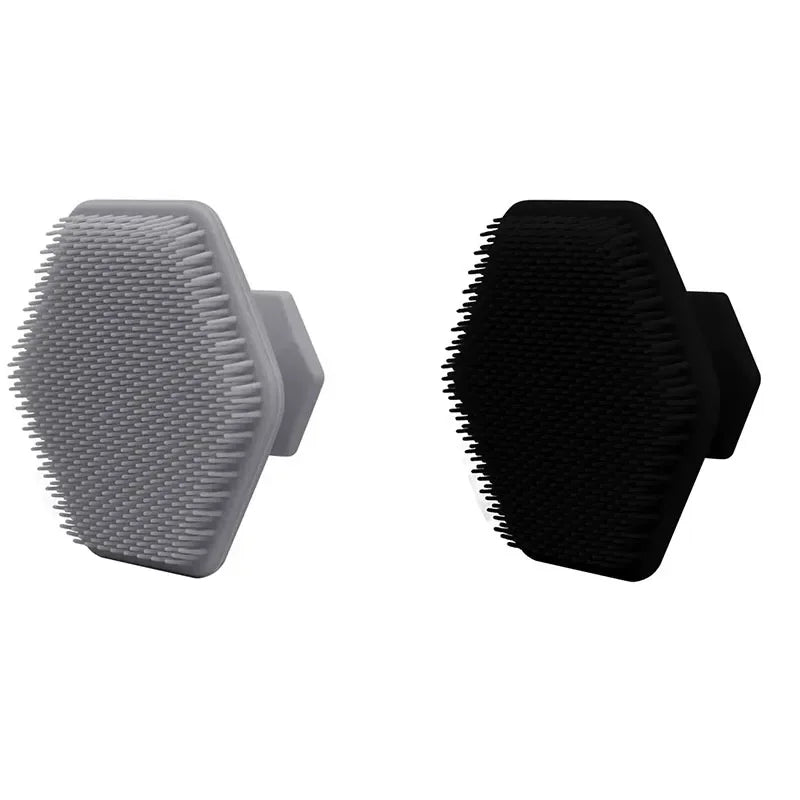 Exfoliating Silicone Brush Cleanser No Slip Handle Body Scrubber Cleans and Massages Skin Bathroom Accessories Bath Brush