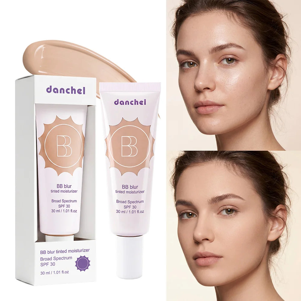 SPF30 BB Blur Tinted Moisturizer Medium Coverage Even Skin Tone Lightweight Sun Protection Face Makeup