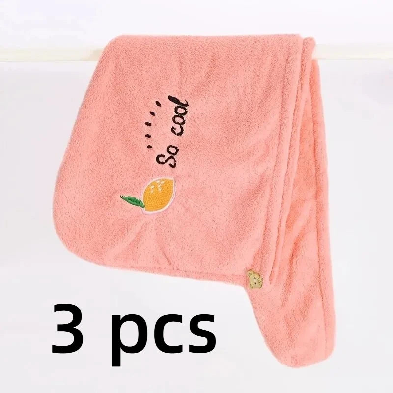 Quickly Dry Hair Hat Towels Super Absorbent Soft Bathroom Women Head Towels Cute Hair Towel Hair Dry Wrap Bonnets