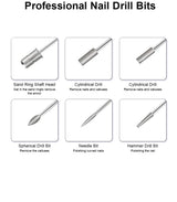 LINMANDA 6 In 1 Electric Nail Drills Kit Remove Polisher Manicure Portable Nail File Nail Drill Equipment  Pen Tools Machine