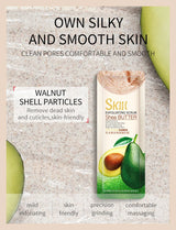 FENYI 15pcs Shea Butter Body Scrub Face Exfoliating Peach Extract Deep Cleansing Moisturizer Soft Whitening Skin Care Body Care