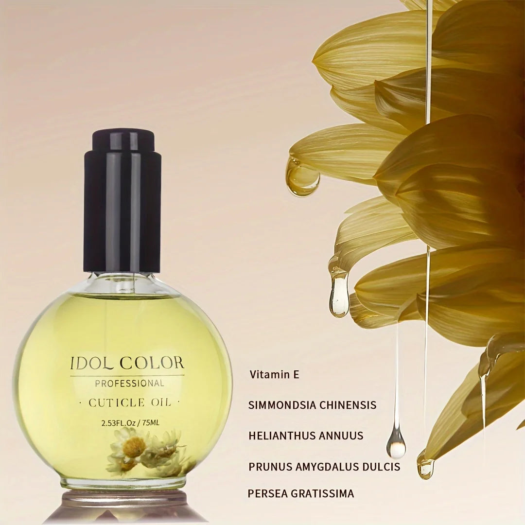 IDOL COLOR Cuticle Oil, 2.56 FL Oz, Repairs and Restores Cuticles - Organic Spa Treatment - For Stronger, Healthier Nails