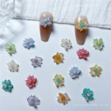 50pcs Vampire Nails Accessories Mixed Resin Ribbon Bow Camellia Tulip Heart Nail Art Charms Decorations Supplies Parts DIY Jewel