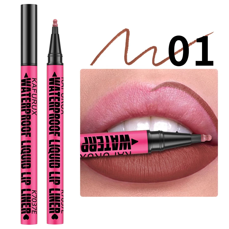 1PC Liquid Matte12-Color Lipliner Pencil Waterproof Plumping Stain Lipstick Natural Lip Liner Outline Lips Contour Makeup
