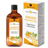 Cold-Pressed Ginger Oil, for Body Massage, Turmeric Root Oil, Sweet Almond Oil, Moisturizing and Dry Skin Care, Suitable for All Skin Types, Neutral for Adults