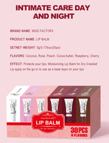 30-Piece MISS FACTORX Hyaluronic Acid and Collagen Infused Lipstick - Deep Moisturizing, Long-Lasting Lip Color, the Perfect GIF