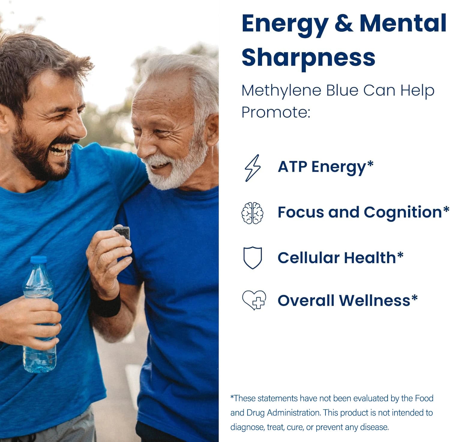 Methylene Blue Gummies Support for Focus & Clarity - UPS Grade Nootropic Supplement for Brain Health, Vegan, Non-GMO, 30 Gummies