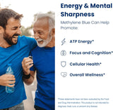 Methylene Blue Gummies Support for Focus & Clarity - UPS Grade Nootropic Supplement for Brain Health, Vegan, Non-GMO, 30 Gummies