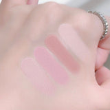 4 Colors Matte Blush Powder Set - Sweet Warm Tone Face Makeup Cheek Brightener Cosmetic Illuminator for Enhanced Facial Beauty