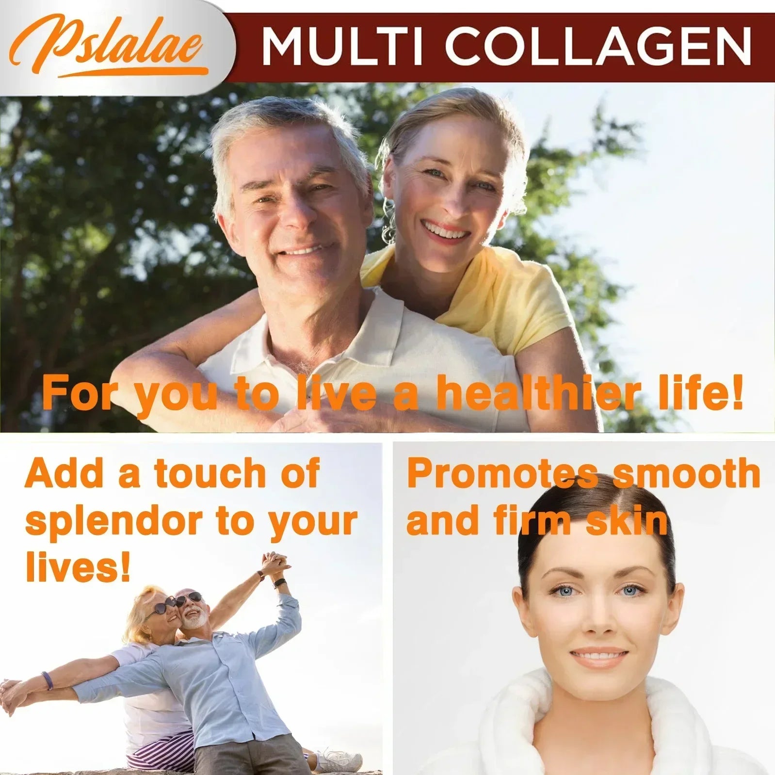 Multi Collagen Capsules - Collagen Skin Whitening & Anti-Aging - Vitamin C, Hyaluronic Acid, Gluten Free Supplement