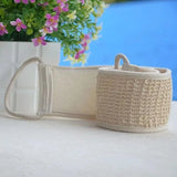 New Bathroom Cleaning Small Tools Unisex Soft Care Exfoliating Loofah Sponge Carrier Bath Shower Body Massage Cleansing Scrub