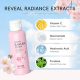 100ML Sakura Face Toner Brightening Hydrating Moisturizing Oil Control Deep Hydration Moisturizer Feels Light Serum Skin Care