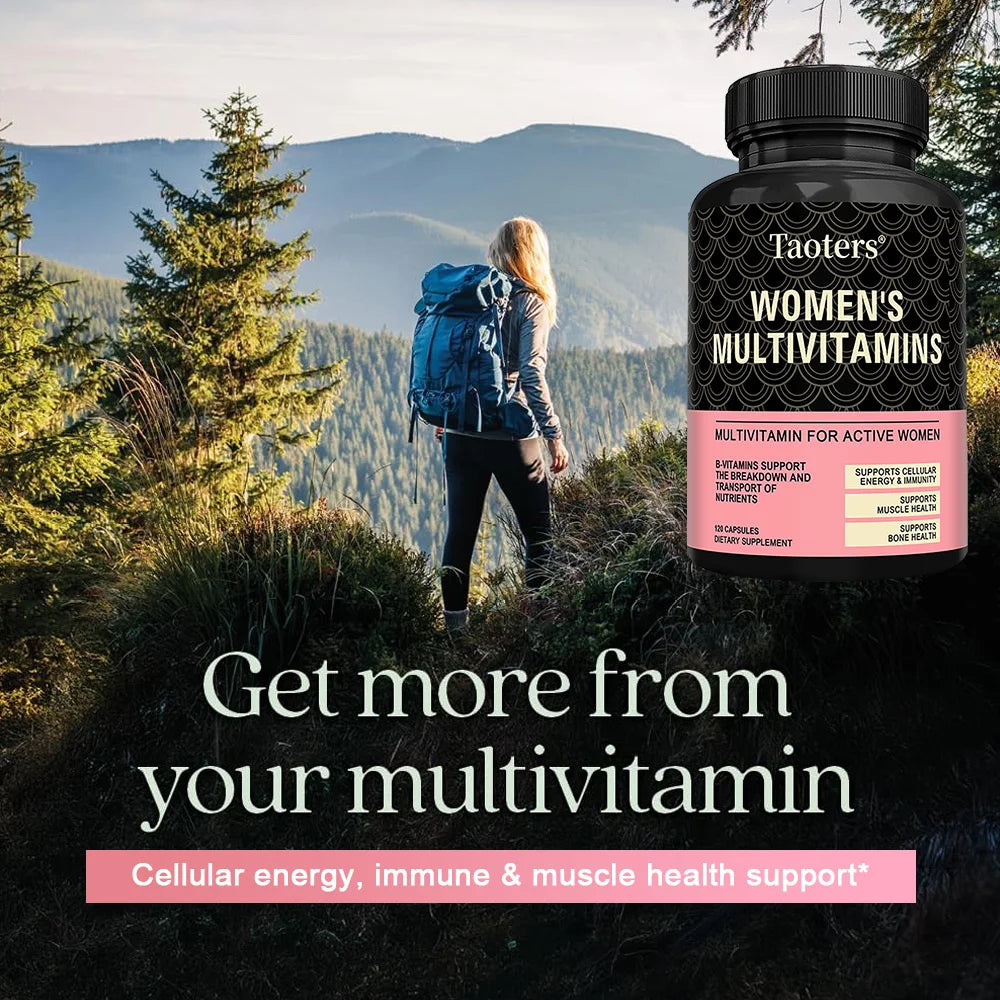 Women's Daily Multi Capsules - with Biotin, Calcium, Zinc, Daily Multivitamin To Support Energy and Immune Health