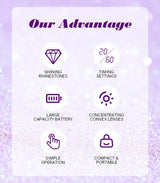 Mini Handheld UV LED Nail Lamp With Diamonds Portable Nail Dryer For Curing Gel Polish With Display Manicure Machine