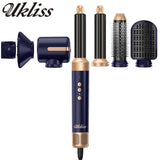 UKLISS Hair Dryer Brush 7 in 1, Air Styler Set with Curling Iron, Round Brush, Straightener for Women