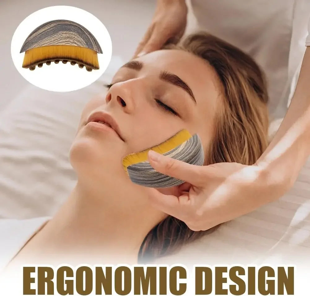 1-2PCS Portable Face Sculpting Massage Brush Ergonomic Contour Design Lymphatic Drainage Chin Lifting Home Spa Massage Tool