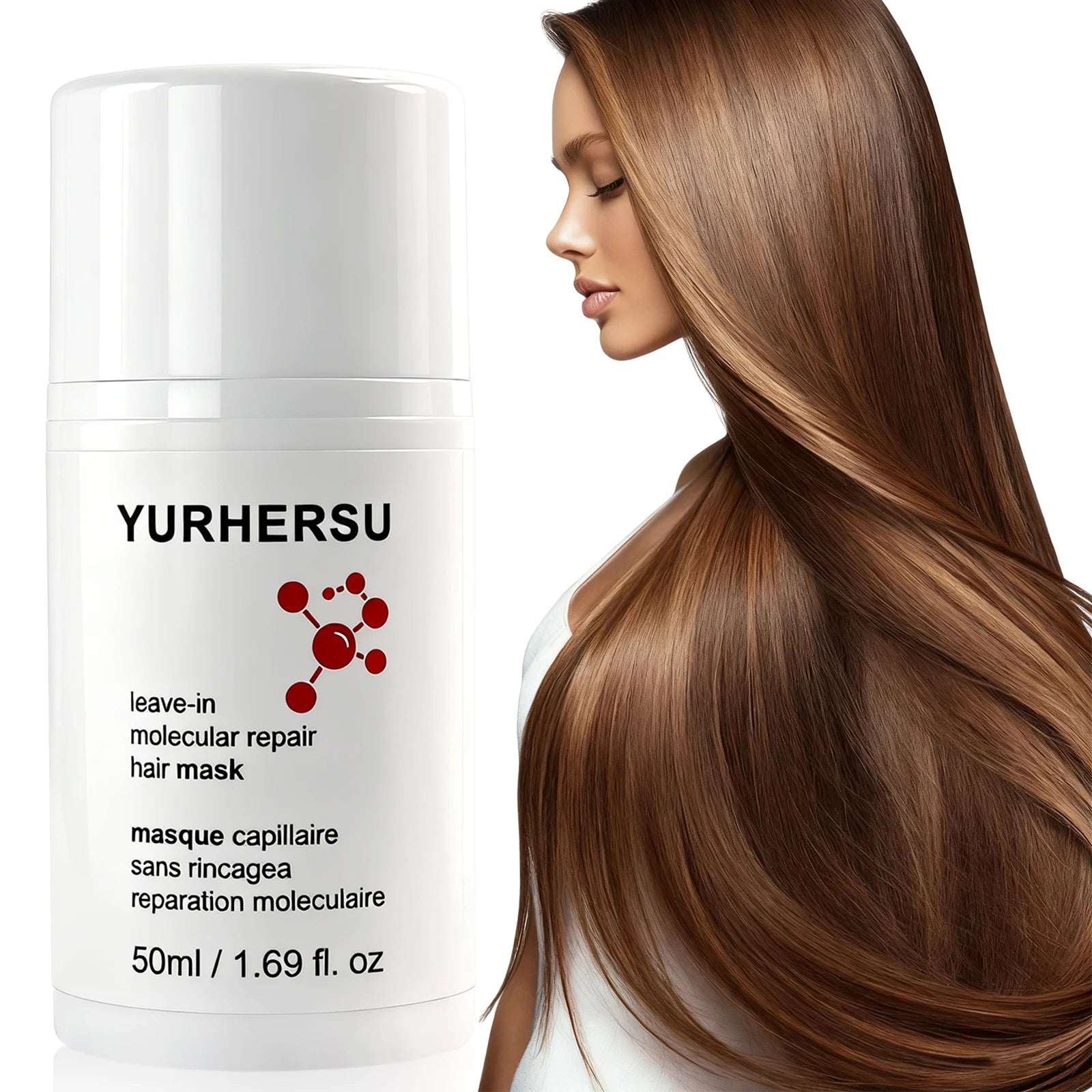 Molecular Repair Leave-In Hair Mask Keratin Peptide Reconnect Hair Bonds Strength Elasticity For Bleached Color Treated Hair