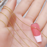Micro Bead Chain Nail Art Decoration, Silver Gold 50cm Ball Chain for Stylish Manicures, Odorless Nail Accessory, for Hand Feet