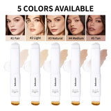 Lakerain Color Changing Foundation Stick Full Coverage Matte Finish Dual-Ended Brush & Stick Waterproof Smooth Foundation Makeup
