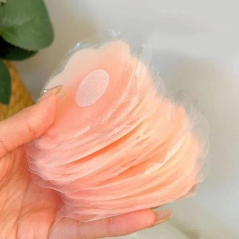 2/10pcs Invisible Nipple Cover Stickers Self-adhesive Chest Breast Petals Silicone Lift Up Paddings Reusable Women's Patch Bra