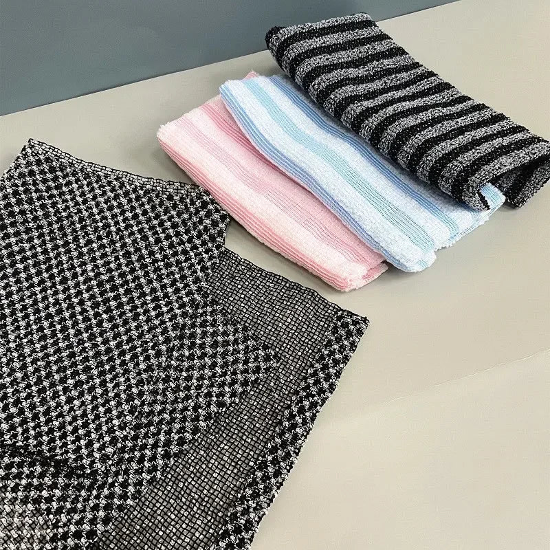 Ultra-Long Exfoliating Back Towel with Silver Ions, Antibacterial, Multifunctional for Shower, Bath, Abundant Foam