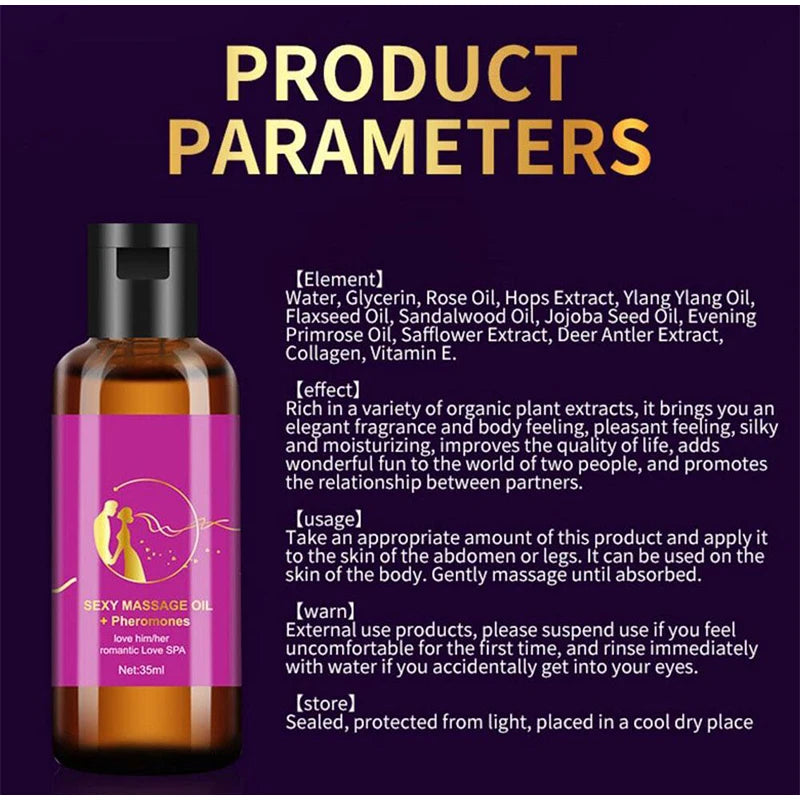 Couples' Pheromone Romantic Perfume Essential Oil Lasting Fragrance Sexy Irresistible Charm Unisex Vitality Series Body Perfume