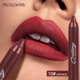 Multiple Colors Matte Lip Liner, Use As Lip Liner and Lipstick, Easy To Accurately Apply, Waterproof Long-lasting Non-stick